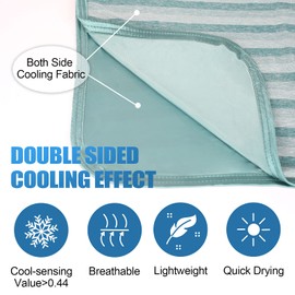 Ailemei Direct Cooling Blanket for Hot Sleepers,Double Sided Cold Effect,King Size Lightweight Breathable Summer Blankets for Bed,Transfer Heat to Keep Body Cool for Night Sweats,108"x90"