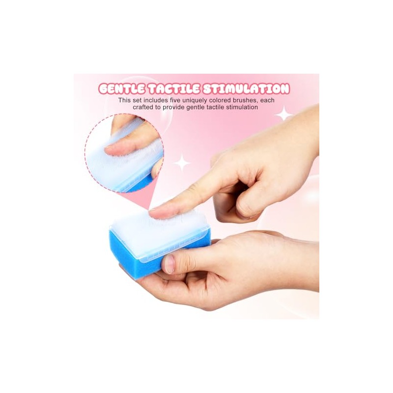 Healvian Juego Cepillos Esponja Baño Bebé Cepillo Sensorial Costra Láctea