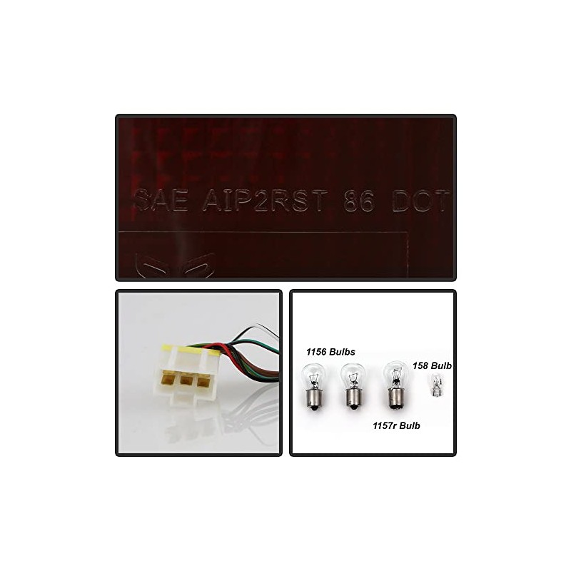 ACANII - For 1986-1997 Nissan D21 Hardbody Pickup Red Smoked