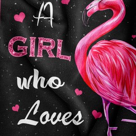 Amonee-YL Flamingo Gifts, Flamingo Gifts for Girls, Pink Flamingo Gifts, Just A Girl Who Loves Flamingos, Flamingo Blanket 40"X50", Flamingo Accessories, Flamingo Decor, Gifts for Flamingo Lovers