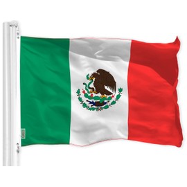 G128 Mexico Mexican Flag | 3x5 Ft | LiteWeave Pro Series Printed 150D Polyester | Country Flag, Indoor/Outdoor, Vibrant Colors, Brass Grommets, Thicker and More Durable Than 100D 75D Polyester