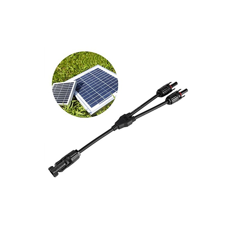 Conector Y MC4 para Panel Solar, Cable de Extensión Paralelo