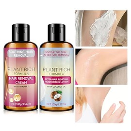 Depilación facial con gel calmante, crema de depilación facial de coco para mujeres y aceite para después del afeitado para piel suave, suave para pie