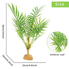 JIHAQUA Reptile Plastic Terrarium Habitat Decor, Reptiles Amphibians Tank Accessories for Lizards, Geckos, and Bearded Dragons