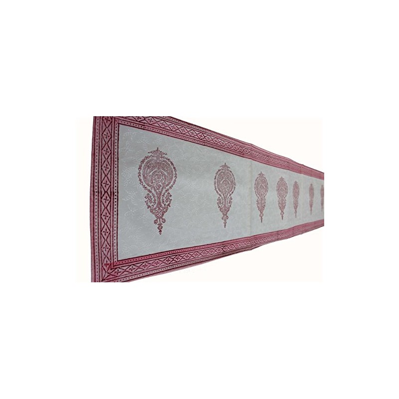 Handblock Print 70 x 12.5 inches Table Runner , 100%
