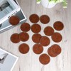 MBAIYO 30pcs Blank PU Leather Hat Patches, Adhesive Round Laserable