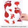 KUUQA 4 Pcs Footprint Clings Horror PVC Stickers for Halloween