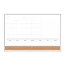 U Brands 4N1 Magnetic Dry-Erase Combo, 36 X 24 Inches