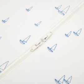 ERGObaby All Season Baby Sleeping Bag with Feet, Belt Slit, 18-36 Months, Cotton, TOG 1 Summer Winter, On The Move Sailboat Dreams