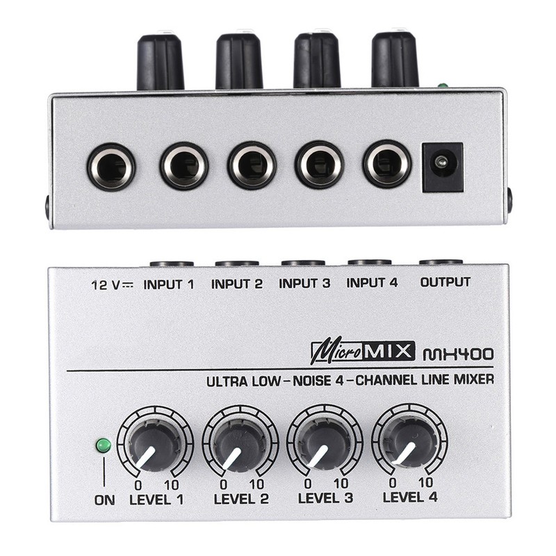 MX400 Ultra-compact Low Noise 4 Channels Line Mono Audio Mixer