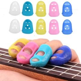 Doyime Finger Sack Fingertip Protector Finger Finger Protector for Violin Erhu Bass String Instruments Finger Protector for Guitar Playing 5 Different Sizes Five Finger Pack of 10