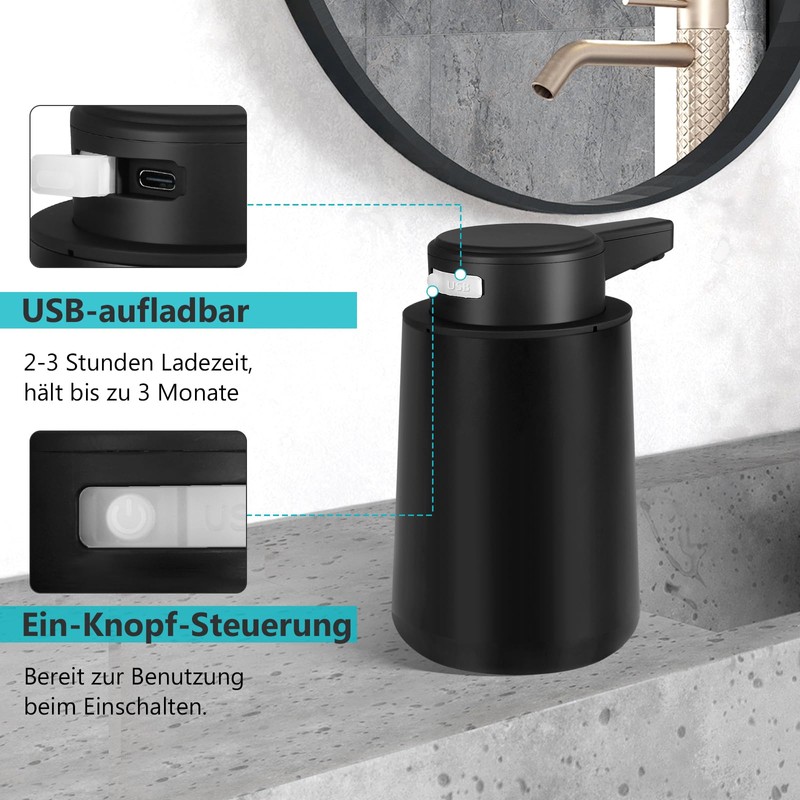 Phneems Soap Dispenser Automatic Foam Soap Dispenser Electric Soap Dispenser