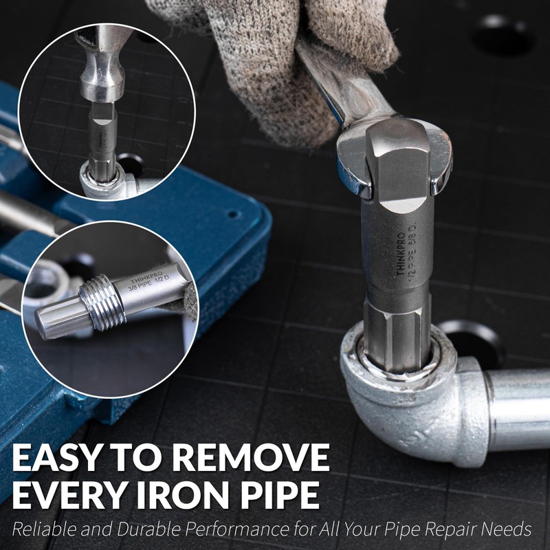Thinkpro 6 Piece Pipe Extractor Set, 1/8 PIPE to 1