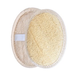 Mineroll Exfoliating Loofah Pad Body Scrubber, 100% Natural Luffa and Terry Cloth Materials, Loofah Sponge Scrubber Body Glove, Bath Sponge for Men and Women’s SPA, Shower Body Massage for Cellulite