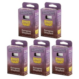 5 Packs Dragon Shield Board Game Sleeves 100 ct Standard European Size Card Sleeves Value Bundle!