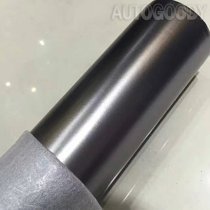 AUTOGOODY 96" x 60" Satin Matte Chrome Metallic Dark Gray
