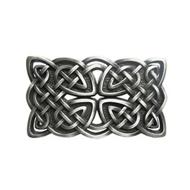 Schnalle123 Belt Buckle Celtic Knot 3D Look for Interchangeable Belt Buckle Buckle Model 103, silver