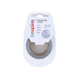 INNSPIRO Masking Tape Washi Foil Stars Silver 15 mm x 10 m Series Metal