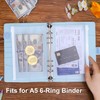 Antner 20pcs A5 Binder Pockets 6-Hole Budget Planner Inserts Cash