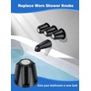 3 PCS Metal Shower Knob Replacement, Tub Faucet Handle with