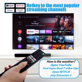 RMF-TX520U for Sony Smart TV & Bravia TV with Voice Control - Replacement Remote for Sony 2019-2023 XBR/KD/XR Series, X80J, X85J, X90J, A80J etc - 1 Year Warranty