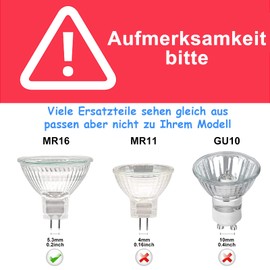 ETUOLMP ETUOLMP Halogen MR16 Gu5.3 Halogen Leuchtmittel Dimmbar Halogen 12v 50w Warmwei? 2700K Fr Halogenstrahler Einbau Schienenbeleuchtung Pack of 6
