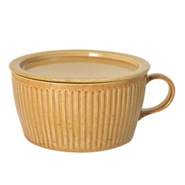 Kanzando Hasami Ware Soup Cup with Lid Amber