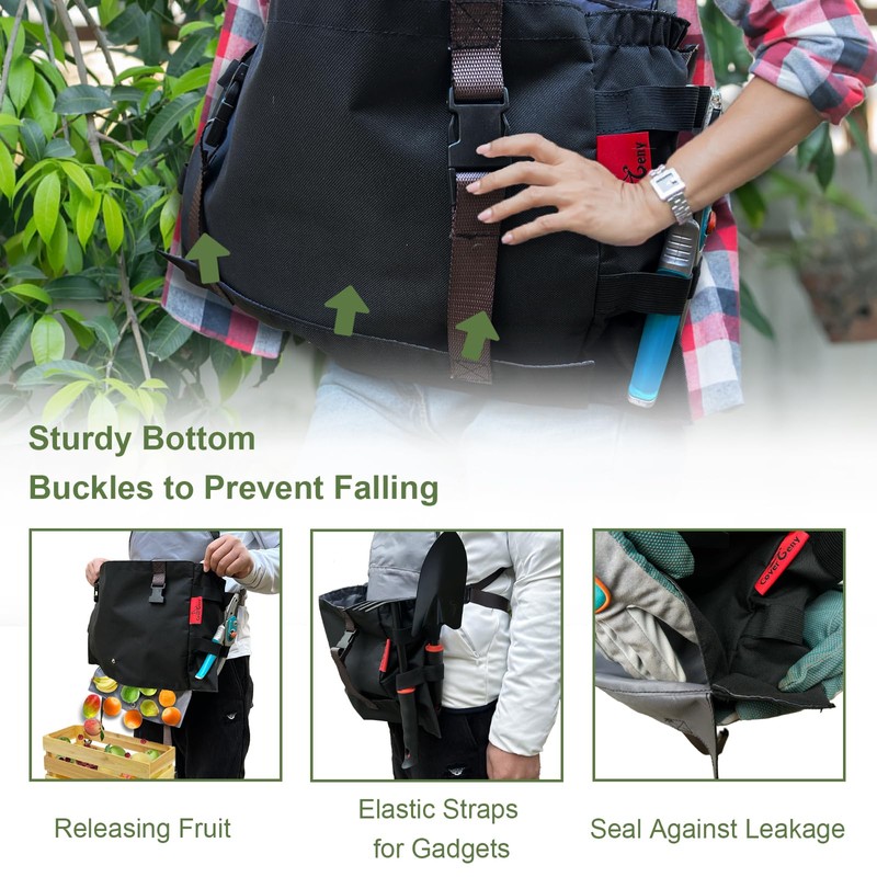 Cover Geny Gardening Apron Waterproof Cross Back Apron, 600D Heavy