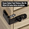 GEMASP Door Lock Hasp Latch, 90 Degree Solid Iron Safety