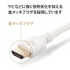 Elecom DH-HDPS14E20WH HDMI Cable, 6.6 ft (2 m), Premium Standard,