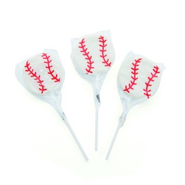 Baseball Lollipops Individually Wrapped - 12 PC.