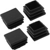 200 Pack 1 Inch Square Plastic Plug, tubing end Cap,