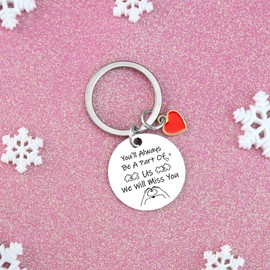 Coworker Gifts for Women Men Goodbye Gifts for Coworkers Leaving Gift for Women Farewell Going Away Retirement Gift for Coworker Keychain for New Job You'll Always Be A Part of Us Keyring