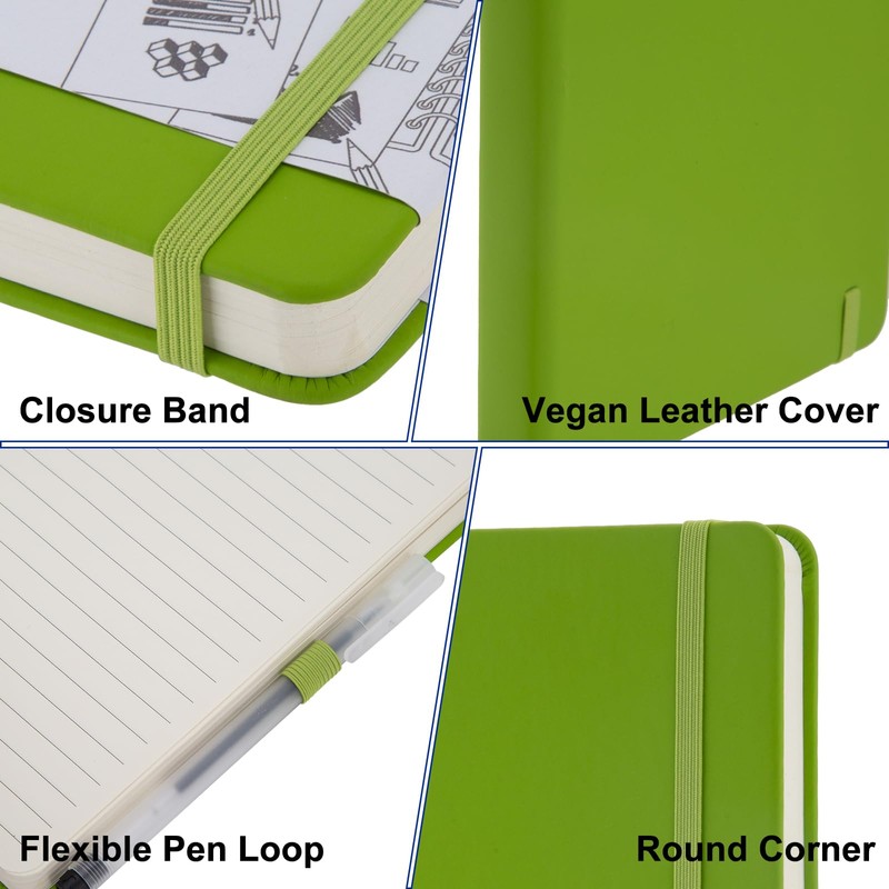 Principal Lines 12 Pack Lined Journal Notebook - A5 Hardcover