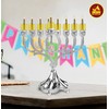 Ner Mitzvah Pre - Filled Menorah Oil Cup Candles, Hanukkah