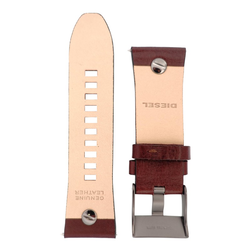 Diesel Men's Watches 28 mm Brown Leather Original Replacement Strap