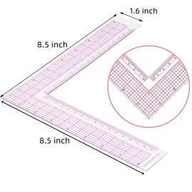 Plastic Sewing Ruler L-Square Curve Ruler Sewing Measure Tailor Ruler Clear Sewing Ruler for Tailor Craft Tool Drawing Measuring Supplies