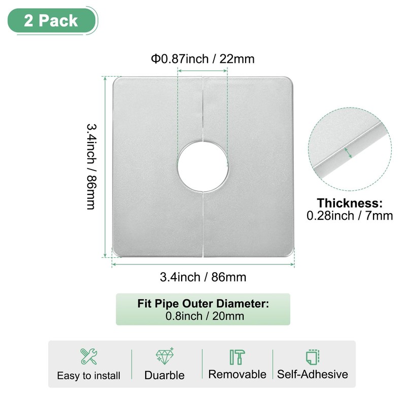 M METERXITY 2-Pack Wall Split Flange, for 0.8 Inch/20mm OD