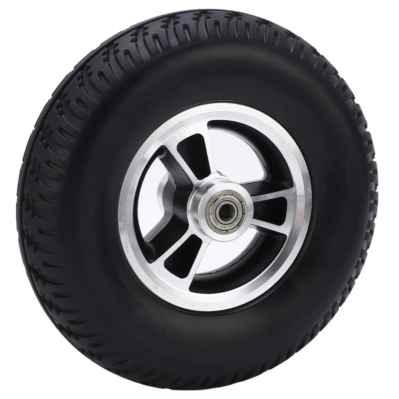Wheelchair Wheel Replacement Solid PU Reinforced Aluminum Alloy Hub Walker