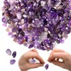 XIANNVXI 400 Pcs Drilled Amethyst Beads for Crafting,Purple Gemstone Beads