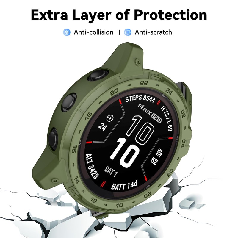 ISABAKE Protector Case for Fenix 7X Pro/Enduro 2, Soft TPU