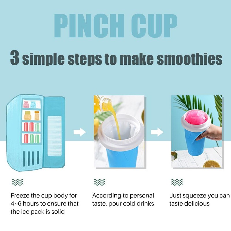 Slushy Maker Portable Travel Ice Cup DIY Homemade Freeze Drinks