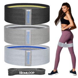 HOMILOOP Resistance Bands,Non Slip Exercise Bands Set for Legs/Butt/Core Training,Set of 3 Elastic Fabric Workout Bands of Home Gym Accessories,Cloth Straps Kit for Men Women,Booty Shaping Equipment