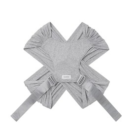Konny Baby Carrier Flex SoftBreeze with Head Support - Adjustable, Easy to Wear Baby Wrap Sling, Perfect for Newborn Babies Essentials up to 44 lbs (M-4XL) - Melange Grey