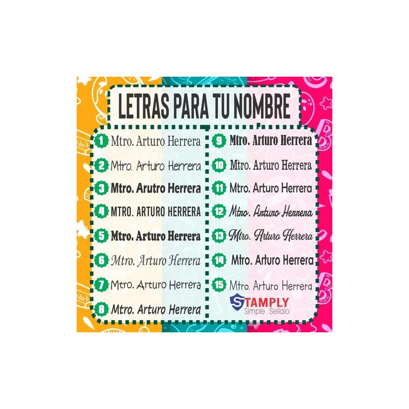 Sello Fechador Personalizado Stamply 4x6cm Maestra Profesor