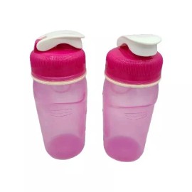 Rubbermaid 14 oz Reusable Refillable Chug Water Bottles ~ 2 Pack ~ Pink