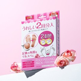 Foot Pack Master Ferrorin Rose Scent 2-Use Pack 1 Pack Cracked Heel Exfoliating Peeling Pack Foot Callus Softener Foot Mask / 발팩장인 페로린 로즈향 2회분 1개 뒤꿈치갈라짐 각질제거 필링팩 발바닥 굳은살 연화제 풋마스크