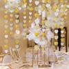 White-Gold Champagne Party-Decorations Graduation Heart Garland Streamers - 52Ft Bachelorette
