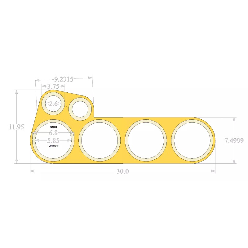 GP Flush Mount Quad 6.5" + two Super Tweeter Door