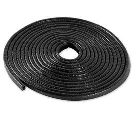Firlar Car Door Edge Guards 16.4ft(5M) Rubber U Shape Edge Trim Seal Protector Car Protection Door Edge Fit for Universal Car (Black, 16.4ft(5M))
